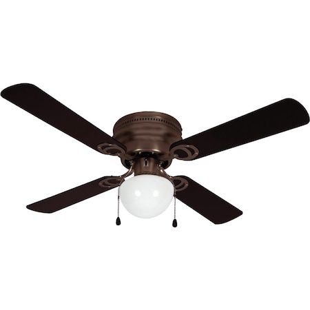 Home Impressions Neptune 42 In. Oil Rubbed Bronze Ceiling Fan with Light Kit CF42NEP4ORB
